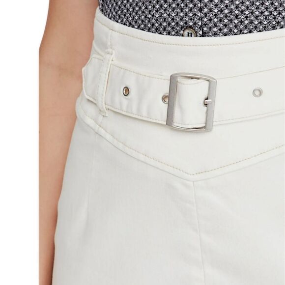 Free People "Livin It Up" Mini Pencil Skirt in White, Size 4 / Small NWT - Picture 3 of 12